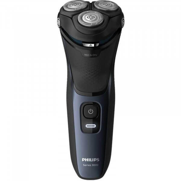 Philips S313451 Afeitadora, Batería, Cabezal de Afeitar con 3 Cuchillas Azul Oscuro